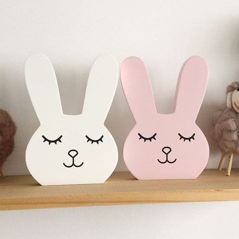 Nordic Nursery Decor Baby Pink Bunny Figurine Kids Room Decor Scandiniavian Children Girl Boy Room Decor Nordic Home Decoration ► Photo 1/6