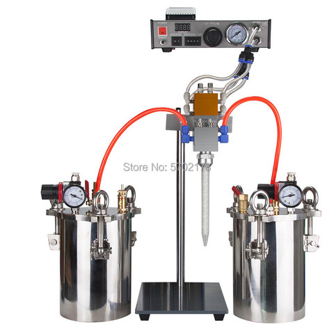 Semi-automatic glue dispenser A B mixed Doming liquid glue distribution stainless steel pressure tank for epoxy resin ► Photo 1/6