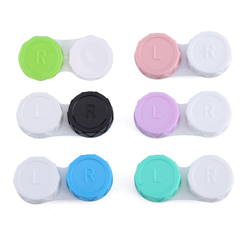 Mini Portable Contact Lens Case Eyes Contacts Care Container Box Contact Lenses Storage Box Two-color Contact Lens Box Hot Sale ► Photo 1/6