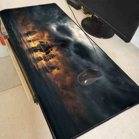 Mairuige 90X40CM Skull Ship Large Gaming Mouse Pad Lockedge Mouse Mat For Laptop Computer Keyboard Pad Desk Pad For Dota 2 CSGO ► Photo 1/6