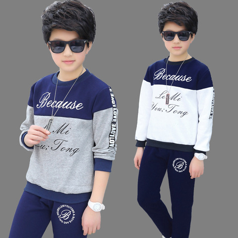 2022 Boys clothes sport suit casual boys clothing sets autumn letter children clothing kids tracksuit 5 6 7 8 9 10 11 12 year ► Photo 1/6