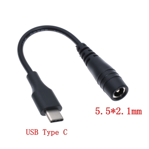 DC5.5 x 2.1 mm Female jack to Type-C USB 3.1 Male Plug Micro usb male DC Power Connector Adapter DC to Type c male 10cm* ► Photo 1/6