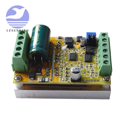 380W 3 Phases Brushless Motor Controller board(No/without Hall sensor) BLDC PWM PLC Driver Module DC 6-50V ► Photo 1/6