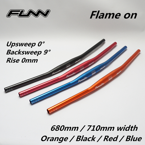 FUNN FLAME ON SUPER LIGHT MTB FLAT HANDLEBAR  Alloy 7050 Tripple Butted 31.8mm Mountain Bike Flat Handlebar 680 710mm Width ► Photo 1/6