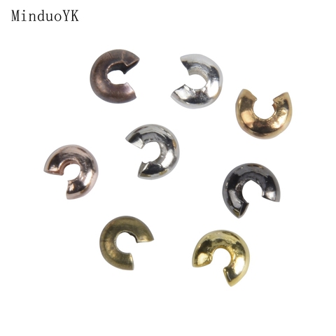 100 Pcs/lot Copper Chain Clip Beads Jewelry Accessories Findings Open Crimp End Stopper Spacer Beads For Jewelry Making Supplies ► Photo 1/6