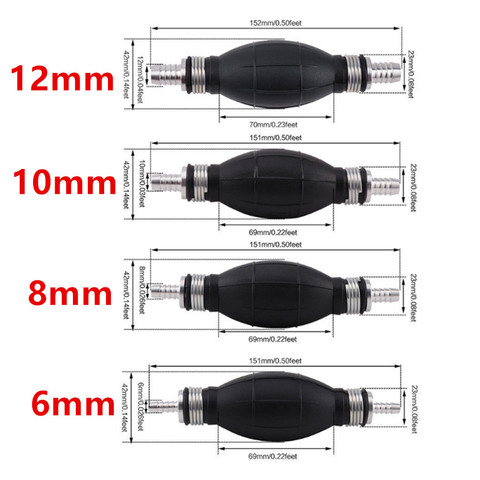 6/8/10/12mm Hand Fuel Pump Manual Oil Pump Fuel Gas Petrol Transfer Tool For para todos los combustibles Car Moto Boat ► Photo 1/5