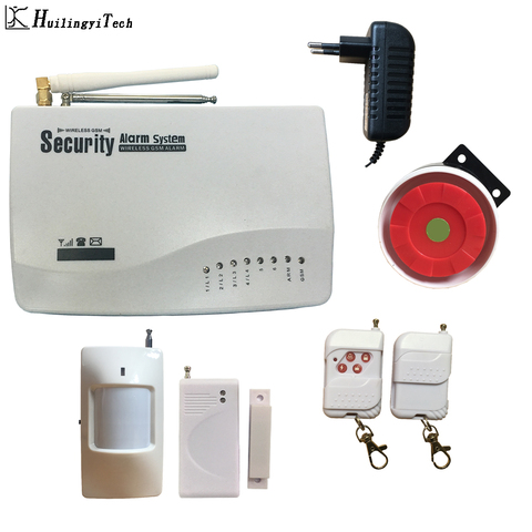 Wireless protection home Security Alarm System Kits Door Sensor Gas Leak Detector Gsm Home security Fire smoke Detector Siren ► Photo 1/6