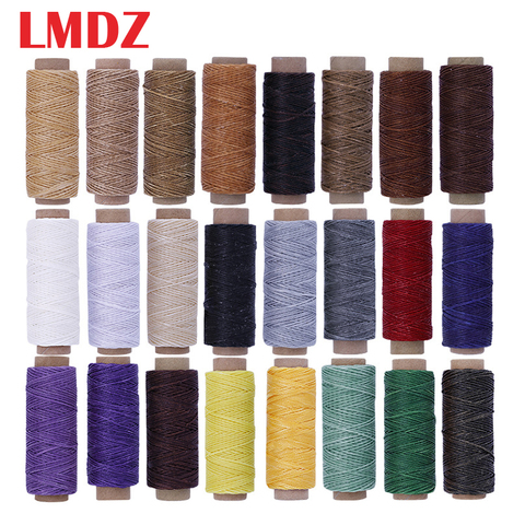LMDZ 24Color/Set 50m 150D Leather Sewing Waxed Thread Flat Waxed Sewing Thread Wax line  Stitching Thread for Leather Craft DIY ► Photo 1/6