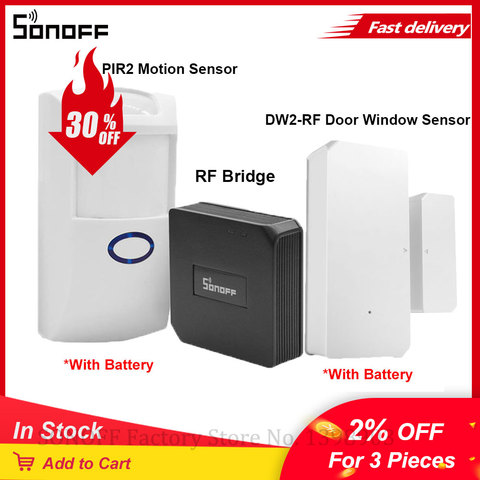 Itead SONOFF DW2 RF 433MHZ Wireless Door/Window Sensor PIR2 Motion Sensor Smart Home Security Works with SONOFF RF Bridge ► Photo 1/6