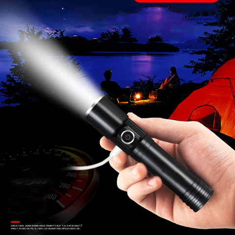 XM-L T6 Led Flashlight Q5 Torch Bulbs Rechargeable 16850 Battery Litwod Strong Magnetic Hard Tail Adjustable Zoom Sport Light ► Photo 1/6