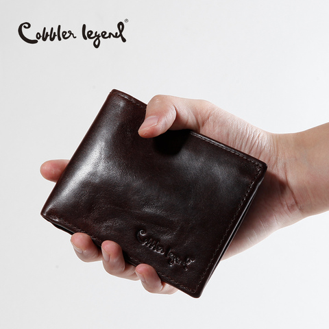 Cobbler Legend Famous Brand Genuine Leather Men Wallets Handmade Men's Wallet Male Money Purses Coins Wallet with ID Card Holder