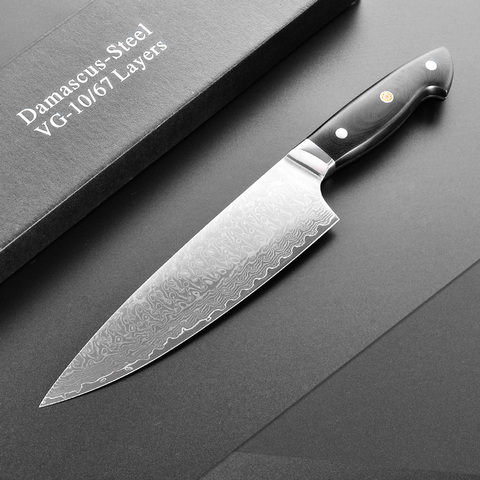 Professional Chef Knife Damascus Steel VG10 Japanese Kitchen Knives Butcher Gyuto 8 inch Cleaver Cook Knives Slicing G10 Handle ► Photo 1/5