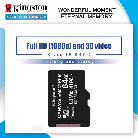 Original Kingston MicroSD Card Flash Memory Card 64GB 128G 32GB 16G Class10 TF Card microSDHC microSDXC micro sd 8GB for phone ► Photo 1/6