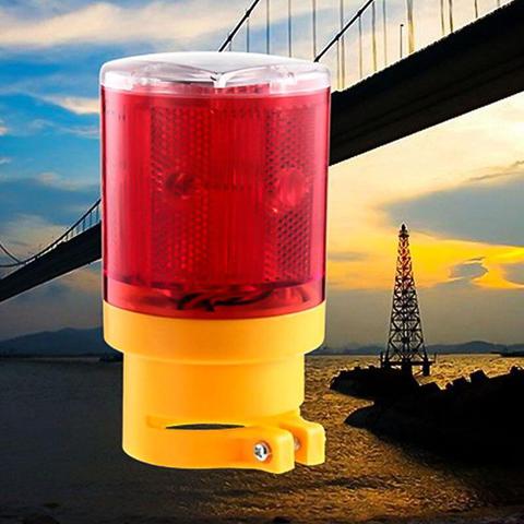 Solar Powered Traffic Warning Light LED Bulb Lamp for Construction Site Harbor Road Emergency Lighting Traffic indicator Light ► Photo 1/6