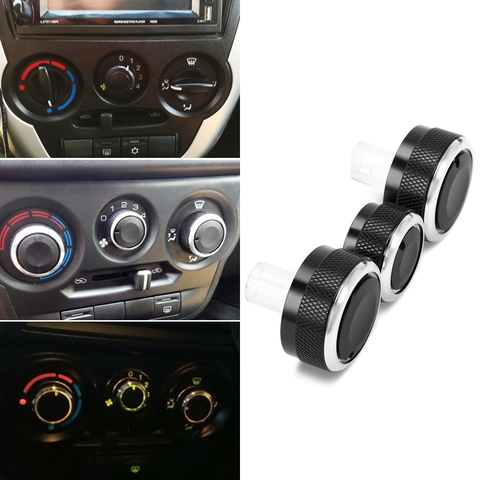 3pcs per set Aluminum Alloy Car Styling Air Conditioning Knob AC Knob Heat Control Switch Button Knob For Lada Granta ► Photo 1/6