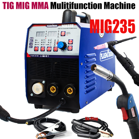 Plasmargon MIG235 110/220V  TIG / MMA / MIG  3IN1 Combo Welding Machine  Multi-Function Welding Device& Torchs,Blue machine ► Photo 1/5