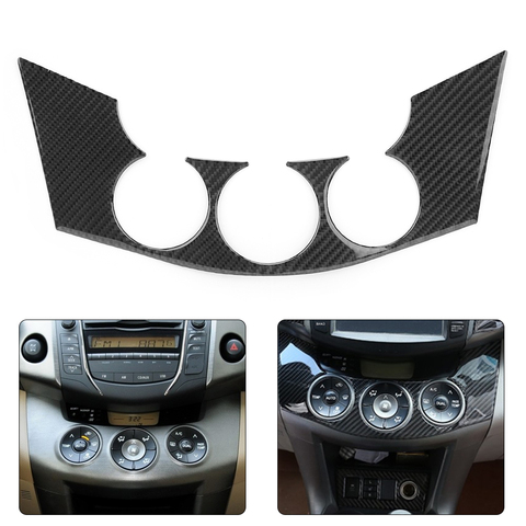 Car Soft Carbon Fiber Car Center Console Switch Panel Trim Cover Frame Fit for Toyota RAV4 2006 2007 2008-2012 Car Accessories ► Photo 1/6