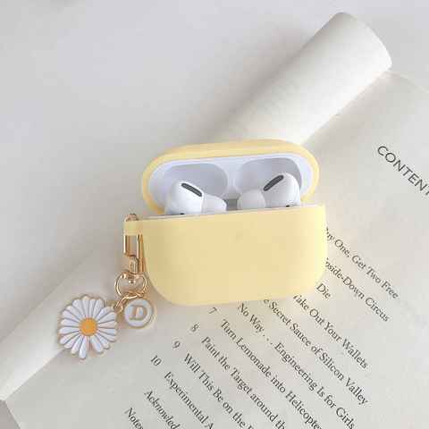 fundas For AirPods Pro Case Korean flower Cute Peach Pendant keyring headphone case For Air pods 3 Pro silicone Earphone Cover ► Photo 1/6