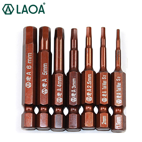 LAOA 1pcs Hex Screwdriver Bits Electric Screwdriver Bits H1.5 H2.0 H2.5 H3.0 H4.0 H5.0 H6.0 ► Photo 1/6