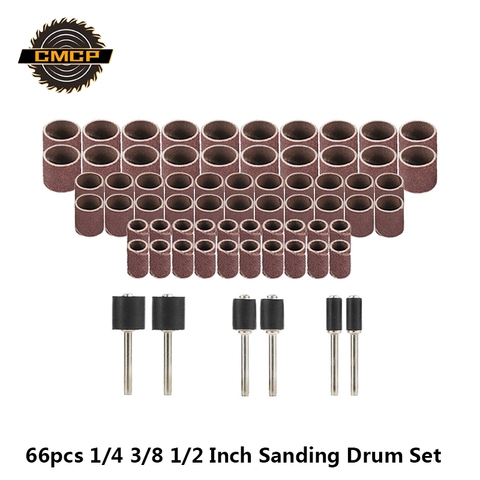 CMCP 66PC Sanding Band With 3.175mm Shank Sanding Drum Kit for Dremel and Rotary Accessories Abrasive Tool ► Photo 1/6