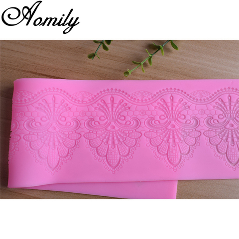 Amoliy 39.8cm European-style pattern Cake Mat Fondant Cake Border Decorating Silicone MoldChocolate Candy Mold Resin Clay Mould ► Photo 1/6