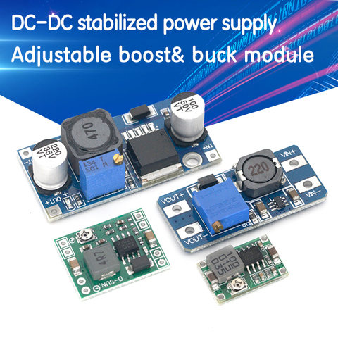 DC-DC Voltage stabilized power supply module Adjustable boost& buck voltage regulator module LM2596S-ADJ MT3608 MP1584EN ► Photo 1/6