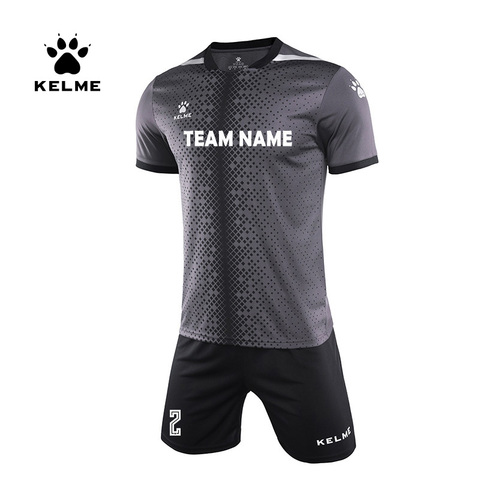 KELME Custom Men's Soccer Jerseys Men Football Uniform Summer Tracksuit Sportswear Short Sleeves Jersey Soccer Shorts 3801098 ► Photo 1/5