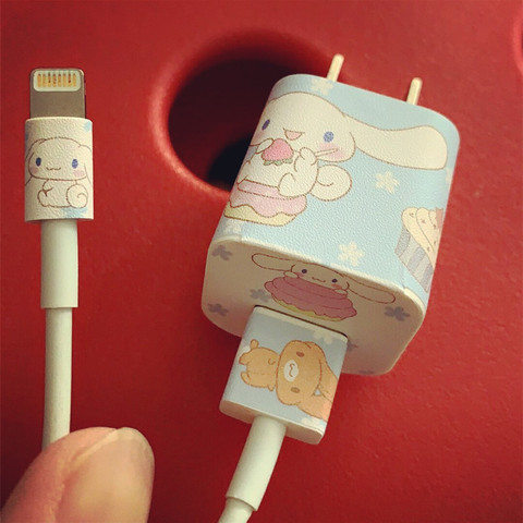 3Pcs/lot Cartoon USB Mobile Data Cable Winder Cartoon Stickers USB Charger Cable Cord Protector Stickers ► Photo 1/5