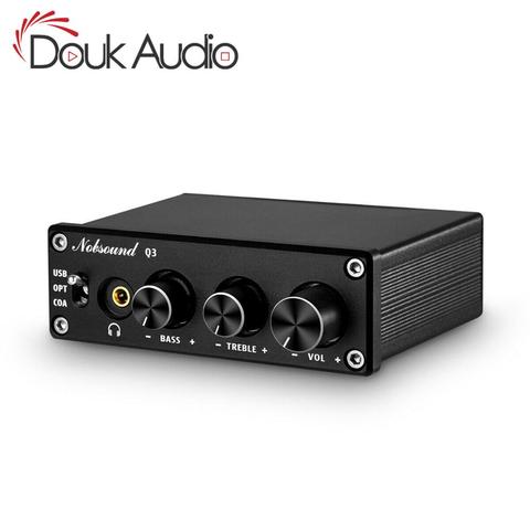 Douk audio Mini HiFi USB DAC Mini Digital to Analog Converter Coax/Opt Headphone Amp With Treble Bass ► Photo 1/6