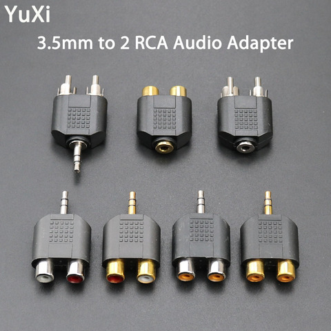 YuXi 3.5 mm Jack Stereo Male To 2 RCA Plug Female Adapter Y Splitter RCA Audio Adapter Connector 3.5mm Audio Cable Converter ► Photo 1/6