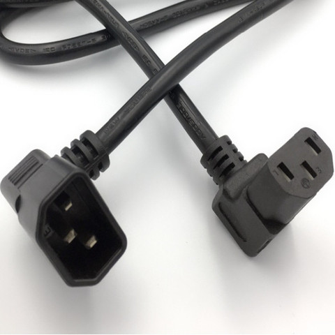 Free shipping IEC 320 C13 Female to C14 Male PDU Power Supply Extension Cord,IEC C13 angle adapter,Power cord angle adapter. ► Photo 1/4