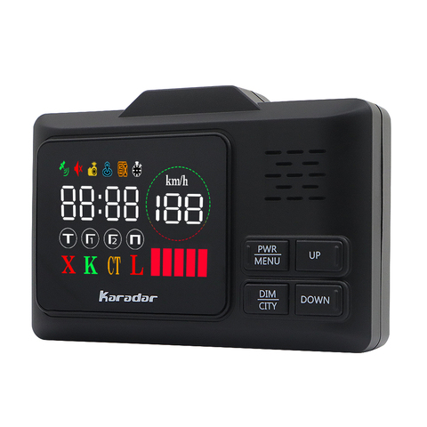 Karadar Car GPS Radar Gun Detector Police Speed Detector Russian 360 Degree X K CT L Antiradar Multiple Modes 2.4inch LED Scree ► Photo 1/6