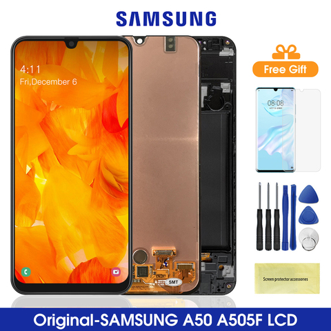 6.4'' Original A505 Lcd For Samsung Galaxy A50 LCD Display Touch Screen Digitizer Parts For Samsung A505F/DS A505F A505FD A505A ► Photo 1/6