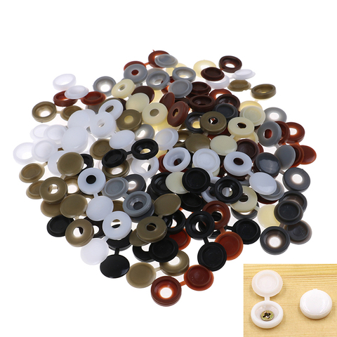 50Pcs Hinged Plastic Screw Cover Fold Caps Button For Car Furniture Decorative Cover 8 Colors ► Photo 1/6