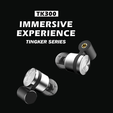 Tingker TK300 HiFi Stereo 2BA(Knowles)+1Dynamic Hybrid Earphones IEM with classical V shape  with deep bass ► Photo 1/1