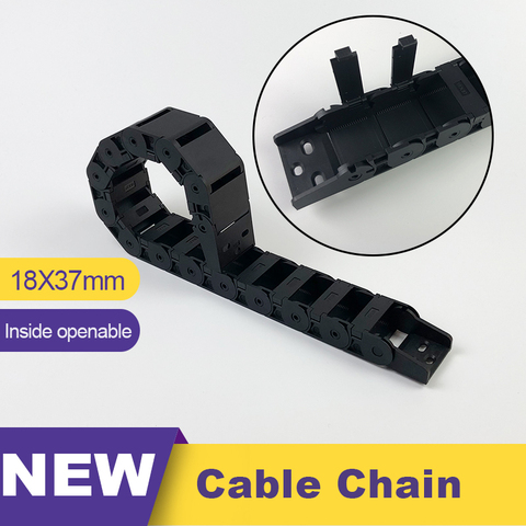 Cable Chains 18*37mm Bridge Type Inside Openable 1 Meter Plastic Towline Transmission 18x37 18*37 Drag Chain for Machine ► Photo 1/6