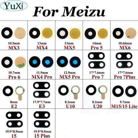 YuXi Camera Glass For Meizu MX3 MX4 MX5 Pro 5 6 7 Plus E2 E3 U10 U20 M15 lite Plus Camera Glass Lens Housing Parts Replacement ► Photo 1/6