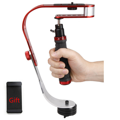 Aluminum Mini Handheld Digital Camera Stabilizer with Tripod Video Steadicam Mobile DSLR 5DII Motion DV Steadycam for Gopro DJI ► Photo 1/6