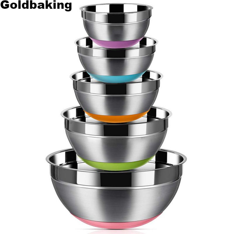 Food Container Stainless Steel Bowl Anti Scalding Rice Salad Noodles Soup Metal
