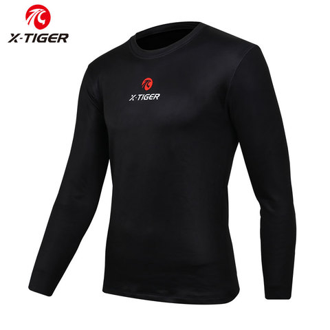 X-TIGER Winter Cycling Base Layer Long Sleeve Warm Bike Underwear Fleece Sports Bike Shirt Keep Warm Racing Bicycle Shirt ► Photo 1/6