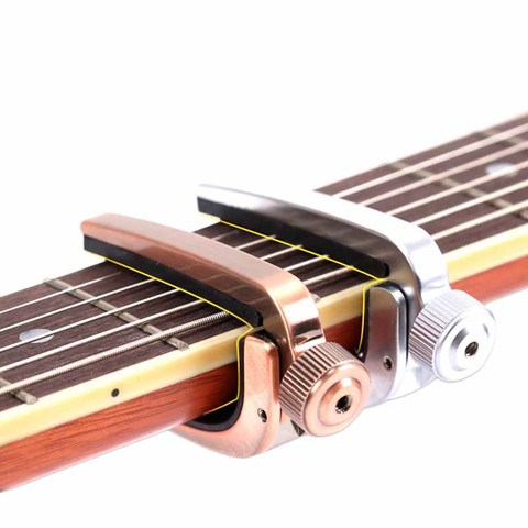 Guitar Capos Electric Acoustic Guitar Capo Bass Violin Ukulele Capotraste Single-handed Tune Clamp Trigger - 3 Colors Metal Capo ► Photo 1/6