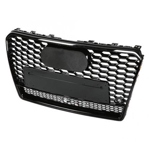 For RS7 Style Front Sport Hex Mesh Honeycomb HoodGrill Gloss Black for Audi A7/S7 2011 2012 2013 2014 2015 CarAccessories ► Photo 1/6