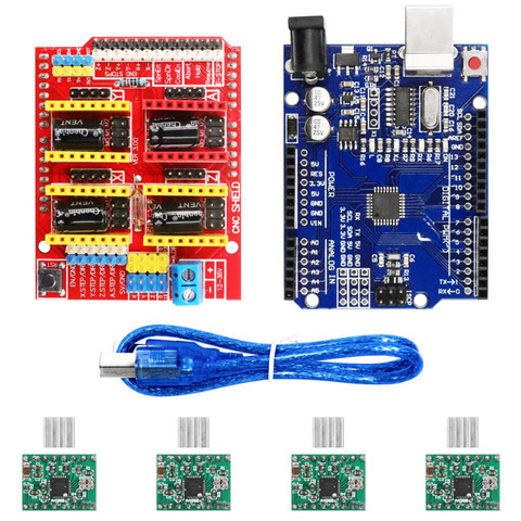 V3.0 Engraver CNC Shield+Board+A4988 Stepper Motor Drivers for UNO R3 for Arduino ► Photo 1/5