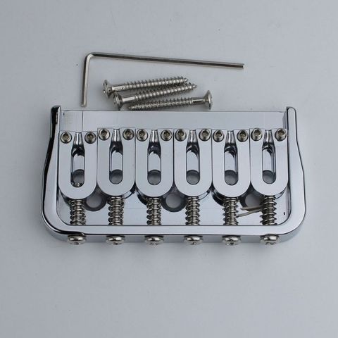 6 String Fixed Pure Copper Electric Guitar Bridge Chrome ► Photo 1/6