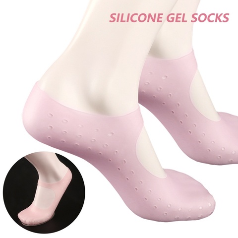 Silicone gel Solid Thin Gel Heel Socks Cracked Foot Skin Care Protector foot case ► Photo 1/6