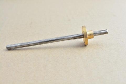 T4 4mm 100mm 150mm length picth 1mm lead 304 stainless steel trapezoidal screw with nut 1set ► Photo 1/1