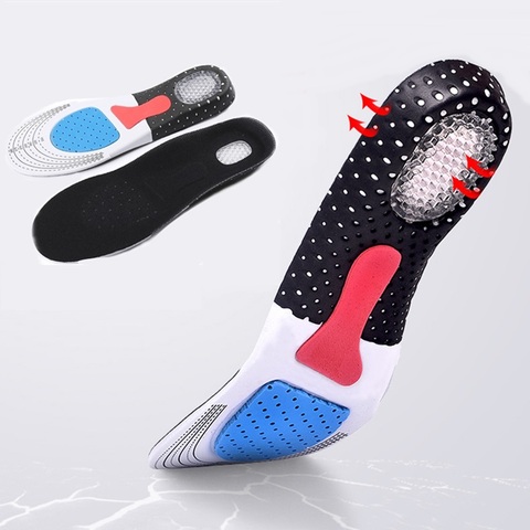 Cuttable Silicone Shoe Insoles Free Size Men Women Orthotic Arch Support Sport Shoe Pad Soft Running Insert Cushion ► Photo 1/6