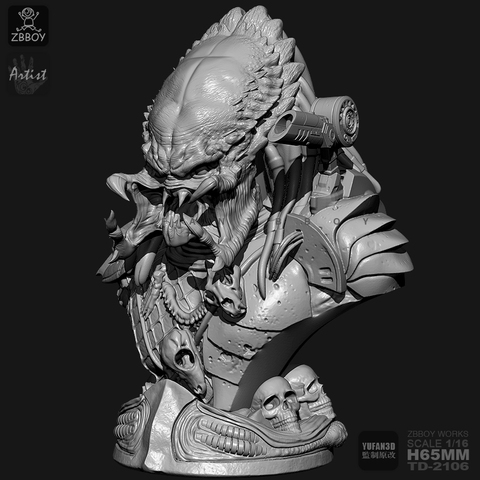 65MM Resin bust kits Predator model resin Soldier self-assembled  TD-2106 ► Photo 1/5