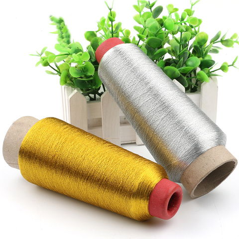 150d Sewing Machine Cone Threads High Quality Polyester Overlocking All Purpose Golden Silver Color Sewing Thread ► Photo 1/6