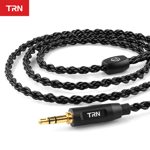 TRN Earphone Cable 6 Core plated Upgrade cable 3.5mm Plug  Headphone Cable For TRN V90\BA5\V80\V10\ST1\V20\V30\V60 ► Photo 1/6